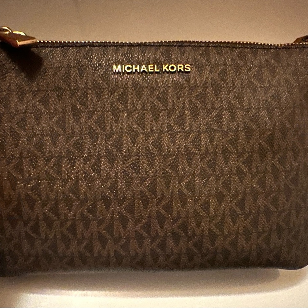 Michael Kors Signature Brown Toiletry Bag